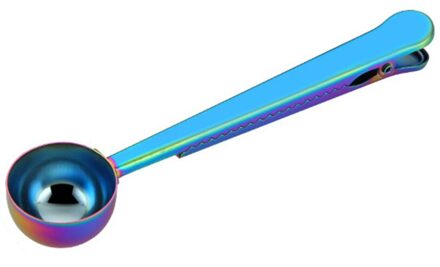 Multifunctionele Keukengerei Maatlepel Anti-Slip Handvat Rvs 2 In 1 Seal Clip Koffielepel Suiker Taart scoop