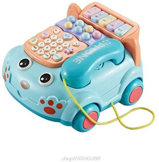 Multifunctionele Kindje Vroeg Onderwijs Simulatie Telefoon Speelgoed Met Licht Muziek Educatief Developmental Kids A27 21 blauw