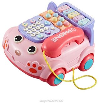 Multifunctionele Kindje Vroeg Onderwijs Simulatie Telefoon Speelgoed Met Licht Muziek Educatief Developmental Kids A27 21 roze