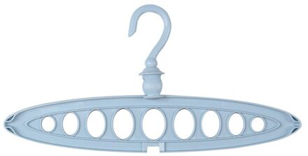 Multifunctionele Kleerhanger Opslag Opvouwbare Rack Organizer Magic 9-Gat Handdoek Haak Kledingrek Drogen Opslag Hangers blauw