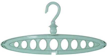 Multifunctionele Kleerhanger Opslag Opvouwbare Rack Organizer Magic 9-Gat Handdoek Haak Kledingrek Drogen Opslag Hangers groen