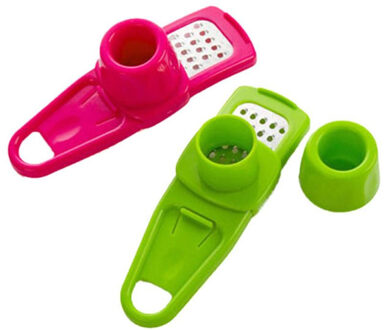 Multifunctionele Knoflookpers Mini Gember Slijpen Rasp Garlic Crusher Peeler Druk Rasp Slicer Rvs Cutter C30428