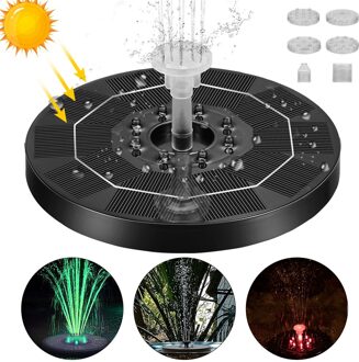 Multifunctionele Led Drijvende Solar Fontein Tuin Fontein Zwembad Vijver Decoratie Zonnepaneel Powered Fontein Waterpomp