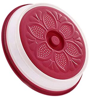 Multifunctionele Magnetron Cover Inklapbare Mand Anti-Splash Deksel Keuken Schotel Plaat Cover Fruit Groente Water Filter rood