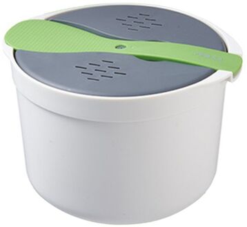 Multifunctionele Magnetron Double-Layer Rijstkoker Stoomboot Thuis Keuken Kookgerei Met Zeef Deksel En Lepel