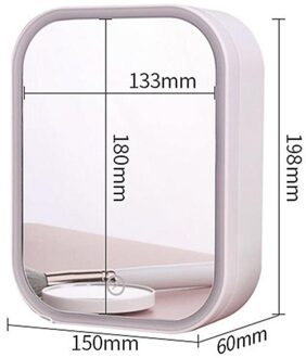 Multifunctionele Make-Up Spiegel Met Led Licht Make Desktop Enkelzijdige Draagbare Spiegel Opklapbare Spiegel E3A4