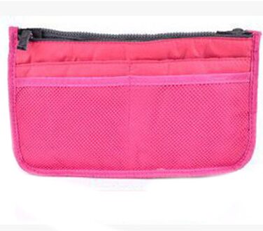 Multifunctionele Make Up Vrouwen Make-Up Organizer Bag Dual Rits Cosmetische Tas Toilettas Reizen Kits Opbergzakken Neceser heet roze