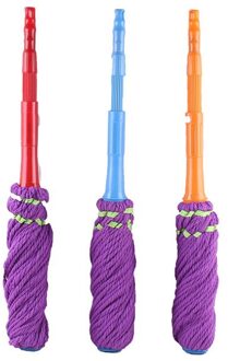 Multifunctionele Microfiber Squeeze Water Tow Hoofd Draaien Mop Intrekbare Lui Vloer Veegmachine Dubbelzijdig Platte Drag Droog Nat Stofdoek