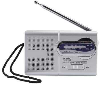 Multifunctionele Mini Pocket Am/Fm BC-R119 Radio Speaker Ontvanger Telescopische Antenne