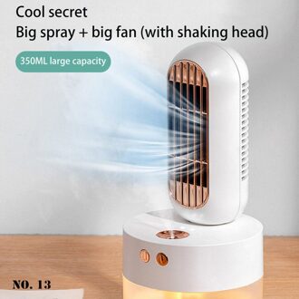 Multifunctionele Mini Usb Luchtbevochtiger Fan Draagbare Luchtkoeler Ventilator Airconditioner Desktop Luchtbevochtiger Luchtreiniger Voor Kantoor Kamer wit