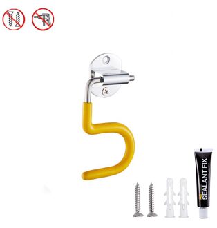 Multifunctionele Mop Frame Van Keuken Accessoires Wandmontage Mop Rack Opslag Plank 1-4 Positie Badkamer Borstel bezem Houder geel 1