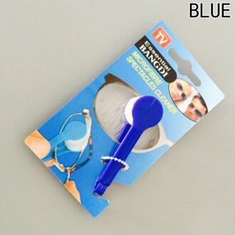 Multifunctionele Multicolor Draagbare Bril Vegen Bril Reinigen Glazen Ruitenwisser Doek Schoon Vegen Gereedschap 1 pc Blauw