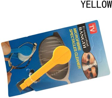 Multifunctionele Multicolor Draagbare Bril Vegen Bril Reinigen Glazen Ruitenwisser Doek Schoon Vegen Gereedschap 1 pc Geel