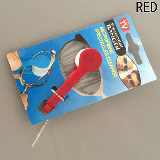 Multifunctionele Multicolor Draagbare Bril Vegen Bril Reinigen Glazen Ruitenwisser Doek Schoon Vegen Gereedschap 1 pc Rood