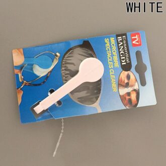 Multifunctionele Multicolor Draagbare Bril Vegen Bril Reinigen Glazen Ruitenwisser Doek Schoon Vegen Gereedschap 1 pc wit