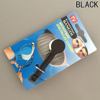 Multifunctionele Multicolor Draagbare Bril Vegen Bril Reinigen Glazen Ruitenwisser Doek Schoon Vegen Gereedschap 1 pc zwart