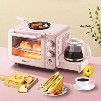 Multifunctionele Ontbijt Machine Mini Huishoudelijke Elektrische Oven Cake Bakken Koekenpan Warm Drinken Pot Broodrooster Au