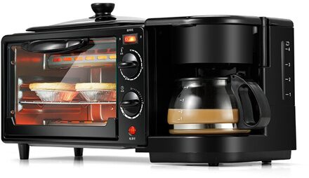 Multifunctionele Ontbijt Machine Thuis Drie-In-een Koffie Maker Sandwich Machine Oven Broodrooster Broodrooster