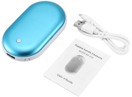 Multifunctionele Opladen Schat Geplaveide Usb Handwarmer Mini Draagbare Opladen Schat Opladen Handwarmer Twee In Een 8000mAh blauw
