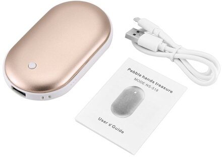 Multifunctionele Opladen Schat Geplaveide Usb Handwarmer Mini Draagbare Opladen Schat Opladen Handwarmer Twee In Een 8000mAh champagne