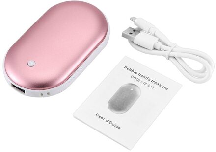 Multifunctionele Opladen Schat Geplaveide Usb Handwarmer Mini Draagbare Opladen Schat Opladen Handwarmer Twee In Een 8000mAh roos goud