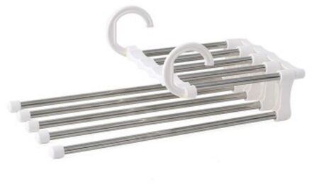 Multifunctionele Opvouwbare 5 In 1 Multi-Layer Broek Opslag Rekken Verstelbare Intrekbare Roestvrijstalen Broek Rek Droogrek 1 stk