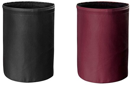 Multifunctionele Opvouwbare Auto Prullenbak, Dubbele Waterdichte Lederen Auto Vuilnisbak Organizer, Vuilnisbak