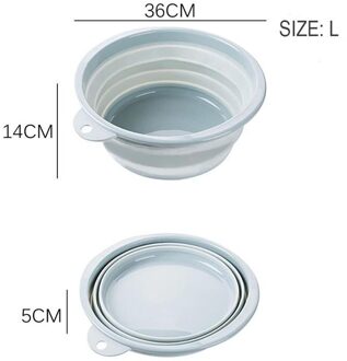 Multifunctionele Opvouwbare Emmer Draagbare Opvouwbare Voetbad Opvouwbare Bassin Reizen Buitenland Wastafel Outdoor Camping Gereedschap blauw L