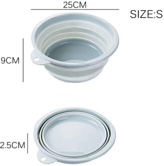 Multifunctionele Opvouwbare Emmer Draagbare Opvouwbare Voetbad Opvouwbare Bassin Reizen Buitenland Wastafel Outdoor Camping Gereedschap blauw S