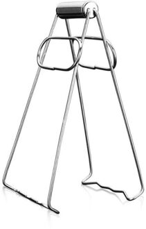 Multifunctionele Opvouwbare Rvs Plaat Anti Schotel Lifter Retriever Kom Clip Potten Servies Houder Klem Keuken Tang