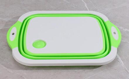 Multifunctionele Opvouwbare Snijplank Mand Inklapbare Schotel Bad Met Aftappen Plug Vergiet Fruit Groente Opslag Mand