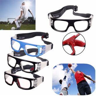 Multifunctionele Outdoor Sport Veiligheid Bril Fietsen Basketbal Voetbal Sport Ski Veiligheidsbril Elastische Zonnebril RedBlack