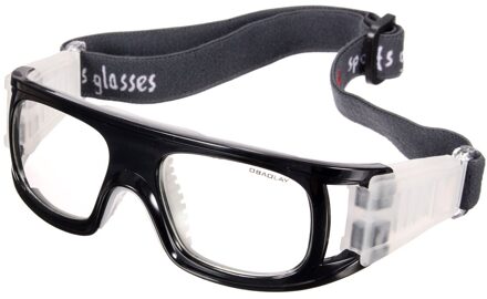 Multifunctionele Outdoor Sport Veiligheid Bril Fietsen Basketbal Voetbal Sport Ski Veiligheidsbril Elastische Zonnebril zwart