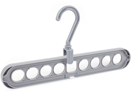Multifunctionele Plastic Sjaal Kleerhangers Multi-poort Ondersteuning Cirkel Kleerhanger Droogrek Huishoudelijke Opslag Rekken Donker Kaki