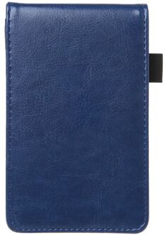 Multifunctionele Pocket Planner A7 Notebook Kleine Notepad Note Book Leather Cover Business Diary Memo Kantoor School Briefpapier Sup blauw