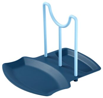 Multifunctionele Pollepel Lepel Rest Holder Werktuig Organisator Spatel Houder Rekken Pot Deksel Opslag Pad Keuken Opslag Plank Kookgerei licht roze