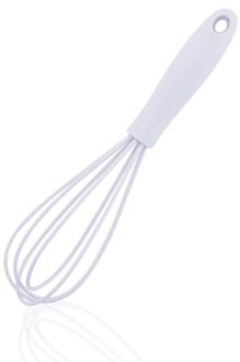 Multifunctionele Roterende Handleiding Eiklopper Mixer Mini Keuken Ei Garde Bakken Hulpmiddel Ei Roerwerk Siliconen Garde wit