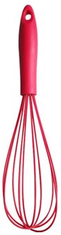 Multifunctionele Roterende Handleiding Eiklopper Mixer Mini Plastic Keuken Ei Garde Bakken Hulpmiddel Ei Roerwerk Siliconen Milieuvriendelijke Rood
