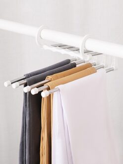 Multifunctionele Rvs 5-In-1 Magic Broek Rack Kledingrek Opvouwbaar Hangers Voor Kleding Kleding Paard Broek opslag