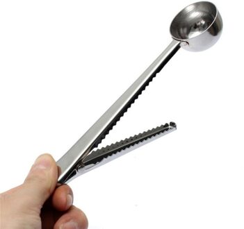 Multifunctionele Rvs Koffie Lepel Melkpoeder Lepel Thee Lepel En Afdichting Clip Roestvrij Staal Koffie Lepel