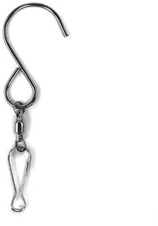 Multifunctionele rvs LED Wind Bell Roterende S-Vormige Haak Horticultural antenne bloempot haak keuken Toelating haak D