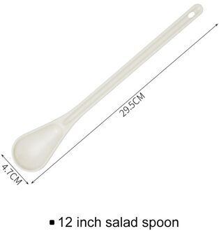 Multifunctionele Salade Roeren Lepel Lange Steel Ijs Dessert Lepels Milieuvriendelijke Pp Jam Roeren Lepel Keuken Servies/ A2