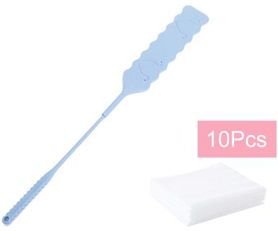 Multifunctionele Schoonmaken Stofdoek Kloof Reinigingsborstel Non-woven Dust Cleaner Voor Slaapbank Meubels Bodem Huishoudelijke Schoonmaken Tool blauw met 10 kleding stof
