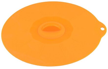 Multifunctionele Siliconen Kom Deksels Herbruikbare Zuig Seal Covers Voor Kommen Potten Cups Food Safe Keuken Accessoires Oranje