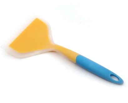 Multifunctionele Siliconen Spatel Rundvlees Vlees Ei Non-stick Turners Voedsel Lifters Keuken Schraper Breed Pizzashovel Homecookingutensils geel