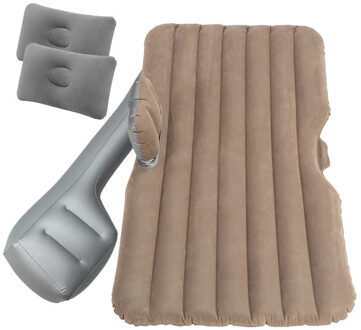 Multifunctionele Sofa Kussen Outdoor Camping Mat Kussen Auto Lucht Opblaasbare Travel Matras Bed Voor Auto Achterbank Matras grijs