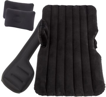 Multifunctionele Sofa Kussen Outdoor Camping Mat Kussen Auto Lucht Opblaasbare Travel Matras Bed Voor Auto Achterbank Matras zwart