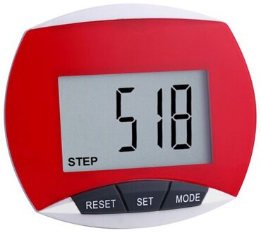 Multifunctionele Stappenteller Lichtgewicht Drie Tellen Modi Met Calorieën Tellen Outdoor Sport Running Walking Stap Stappenteller rood