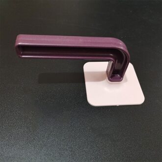 Multifunctionele Stok Haak Muur Haken Waterdicht Oilproof Zelfklevende Haken Naadloze Opknoping Haak Voor Keuken Badkamer Office paars