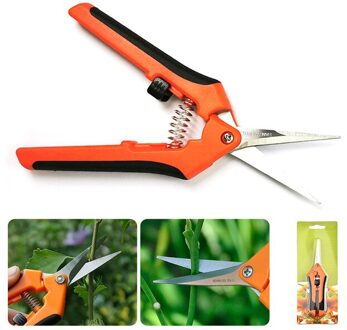 Multifunctionele Straight Snoeischaar Snoeischaar Non-Slip En Arbeidsbesparende Bloem Tak Scharen Tuingereedschap Oranje